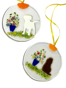 Round Puppy Ornament LB