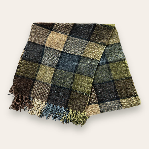 Plaid Chenille Scarf