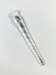 Regular Drop Icicle Ornament - Clear Stripe