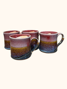 Red Rainbow Stoneware Mug