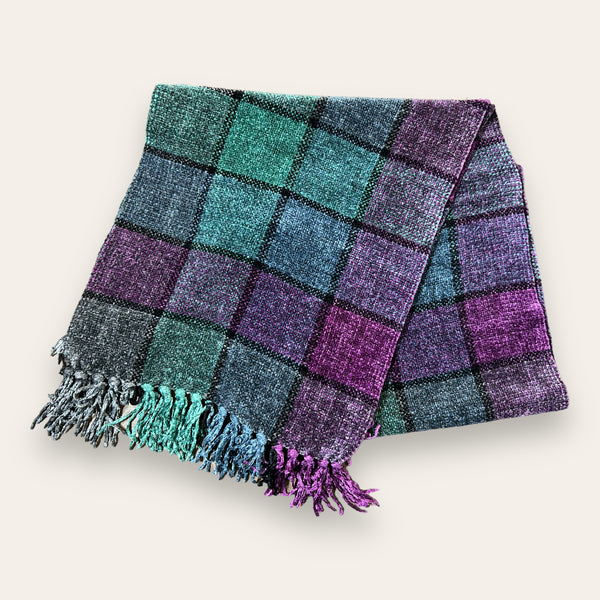 Plaid Chenille Scarf