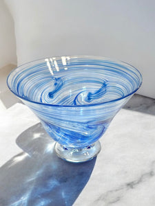 Light Blue Color Wave Bowl