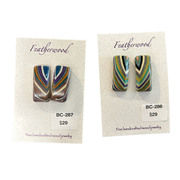 Medium Rectangle Post Earrings