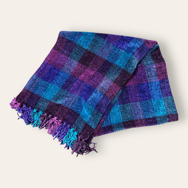 Plaid Chenille Scarf