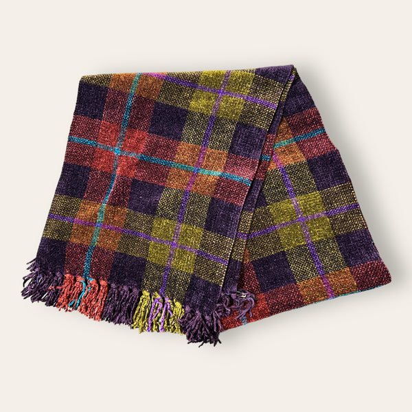 Plaid Chenille Scarf