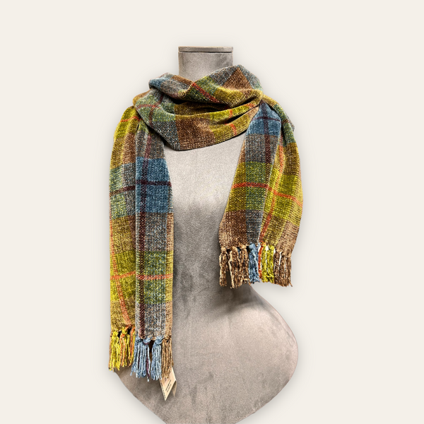 Plaid Chenille Scarf