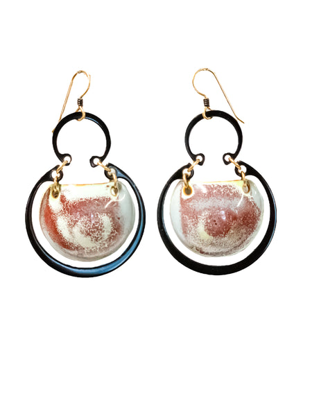 Lg Torch-Fired Enamel  Earrings