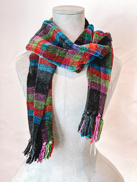 Plaid Chenille Scarf