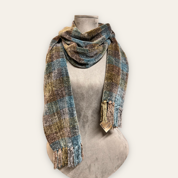 Plaid Chenille Scarf