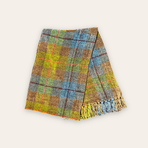 Plaid Chenille Scarf