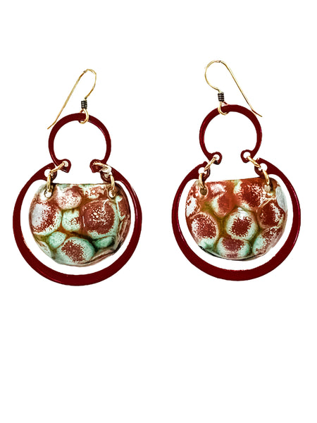 Lg Torch-Fired Enamel  Earrings