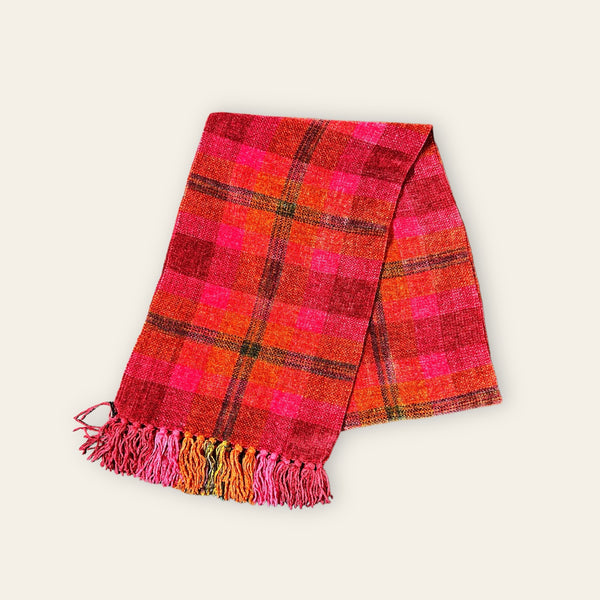 Plaid Chenille Scarf